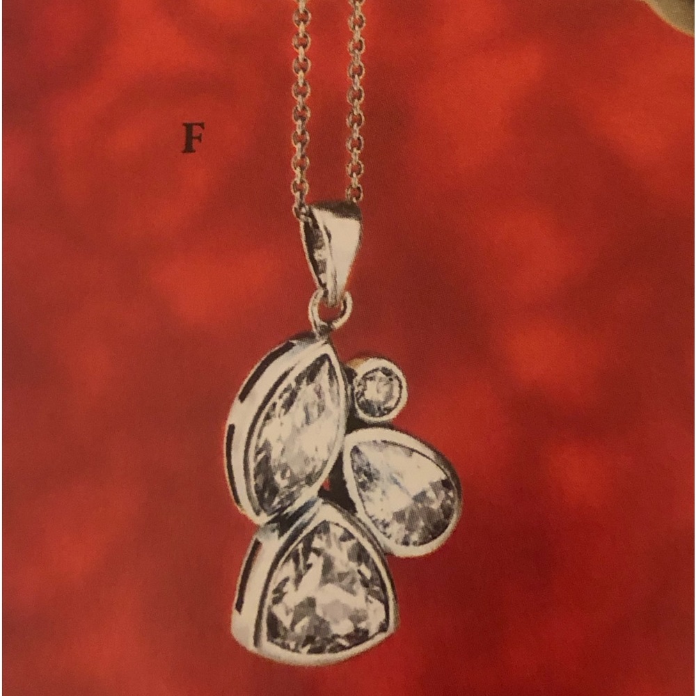-Silpada Sterling Silver Cubic Zirconia Necklace. - Picture 3 of 6